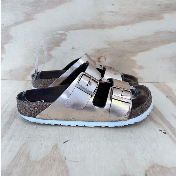 Birkenstock - Arizona Soft Footbed - Sandals - Gold - Women's - 7 - 245 - Picture 1 of 9
